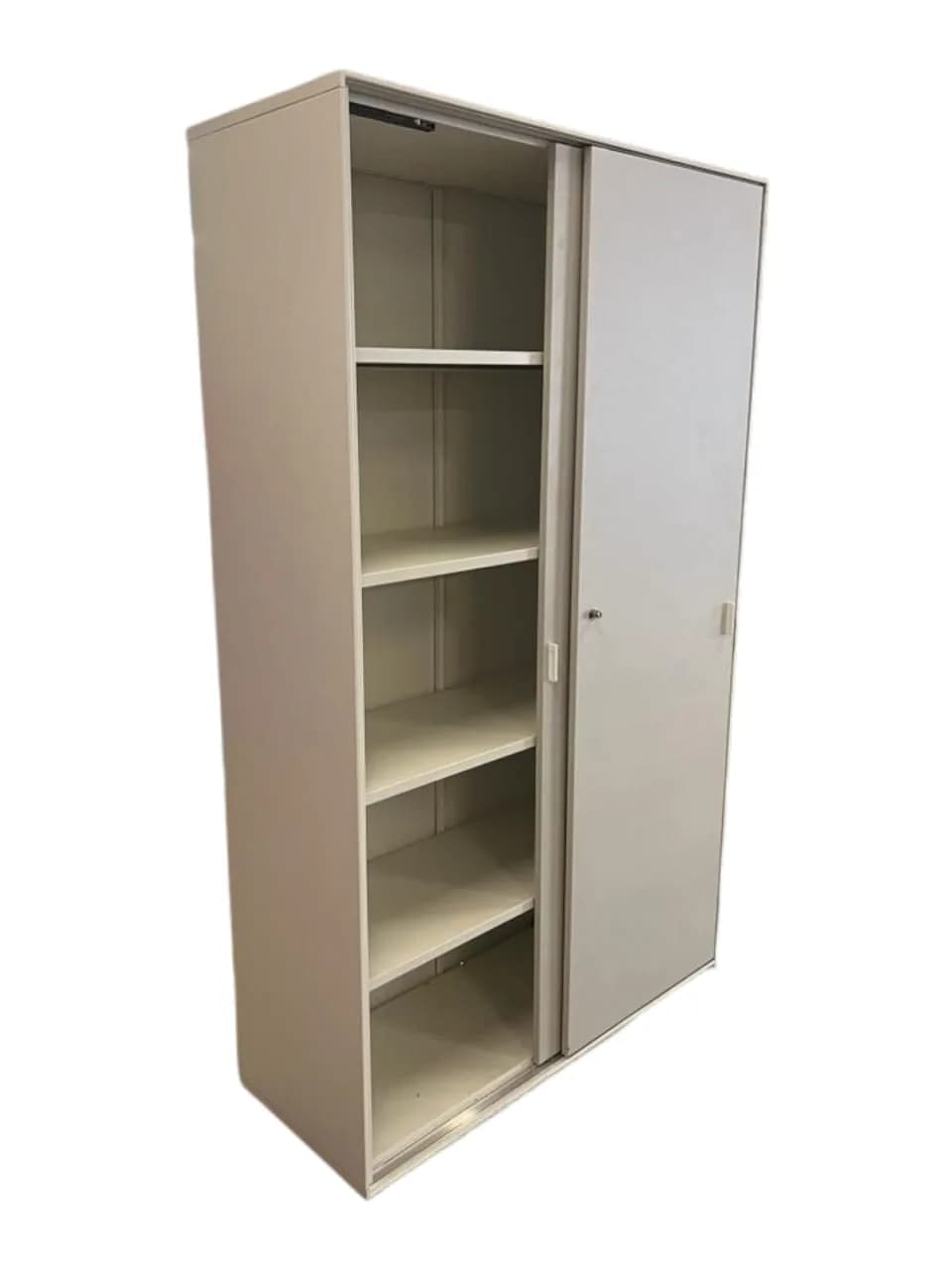 Armoire haute blanche porte coulissante 100x200cm Armoire haute blanche porte coulissante 100x200cm