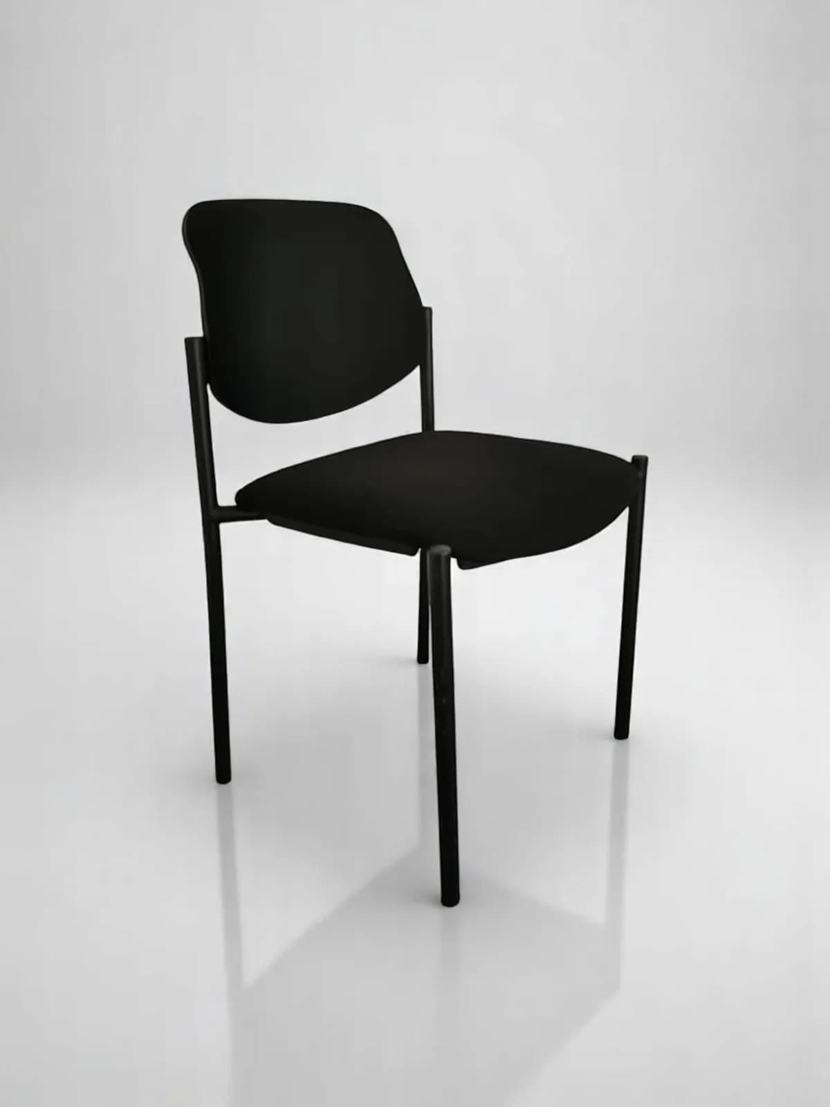 Lot Chaise visiteur promo tissus noir Lot Chaise visiteur promo tissus noir