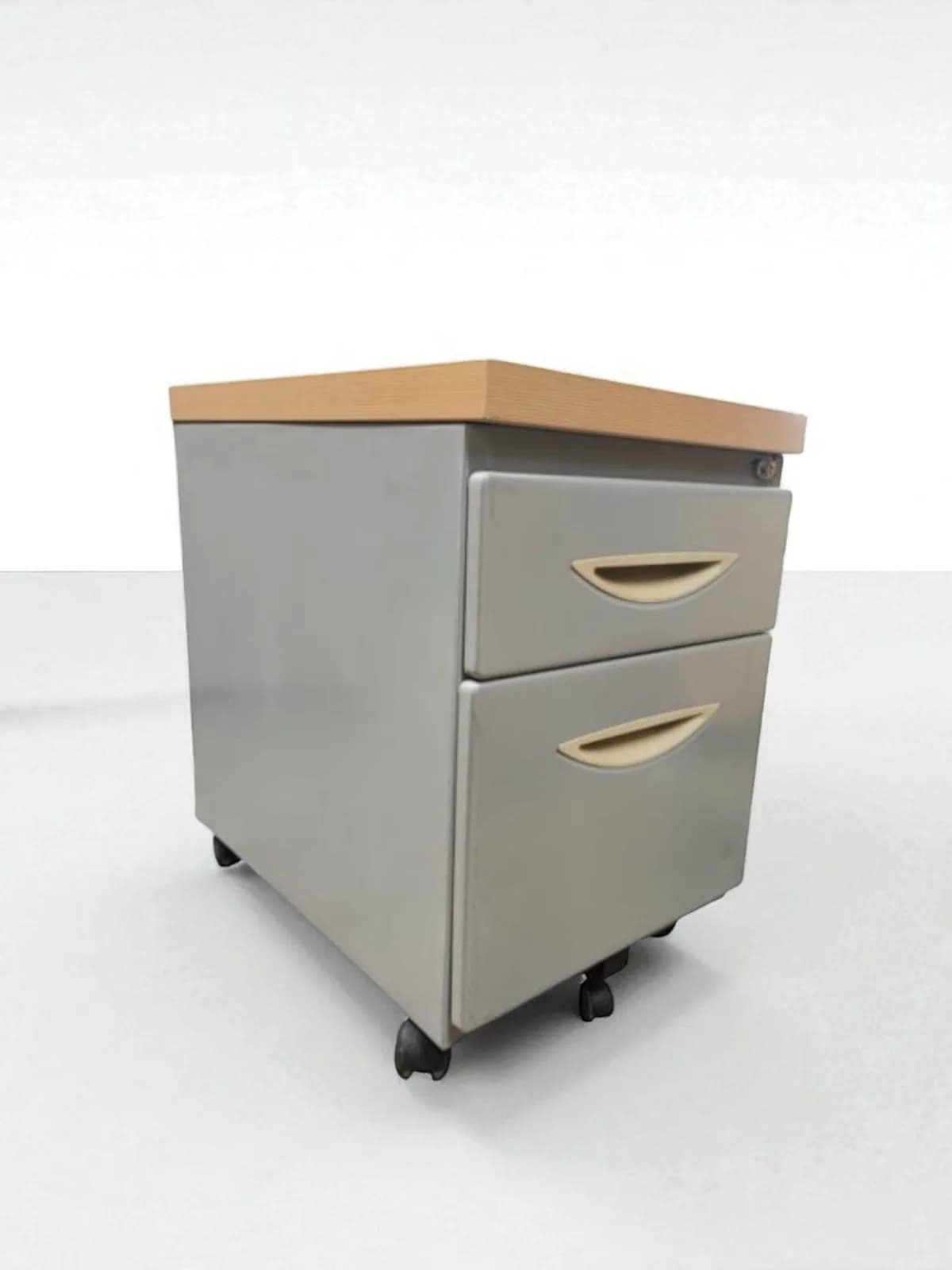 Caisson en bois avec 2 tiroirs - Top 30mm en Chêne Caisson en bois avec 2 tiroirs - Top 30mm en Chêne