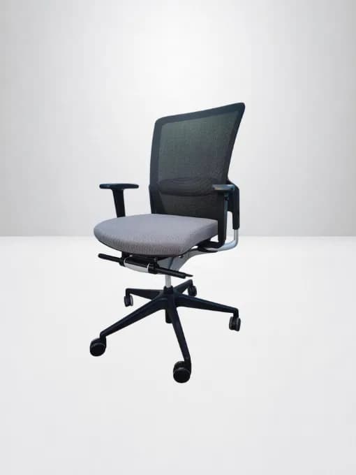 Chaise Eurosit E8 soutien lombaire gris noir Chaise Eurosit E8 soutien lombaire gris noir