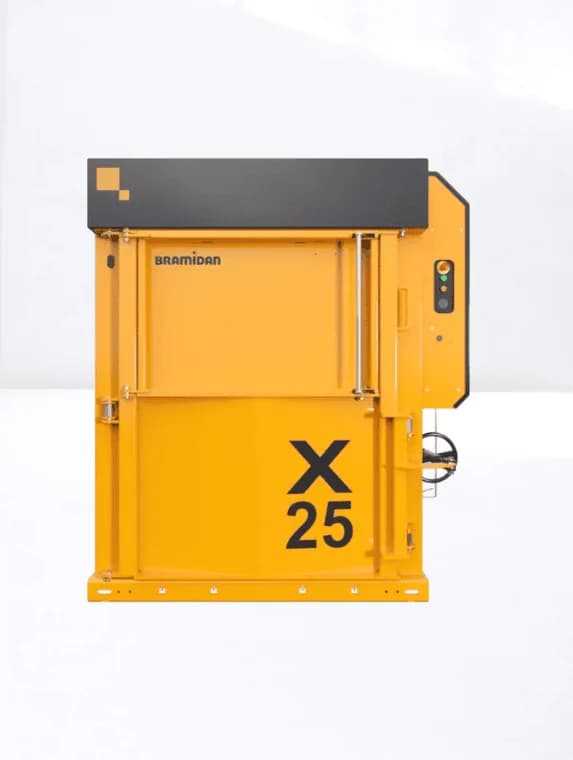 Compacteur Bramidan X25 AD 25 tonnes – Presse à balles carton, plastique & textile Compacteur Bramidan X25 AD 25 tonnes – Presse à balles carton, plastique & textile