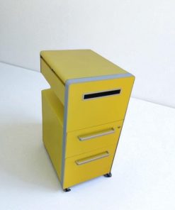 Meuble caisson de rangement Bisley mobile jaune