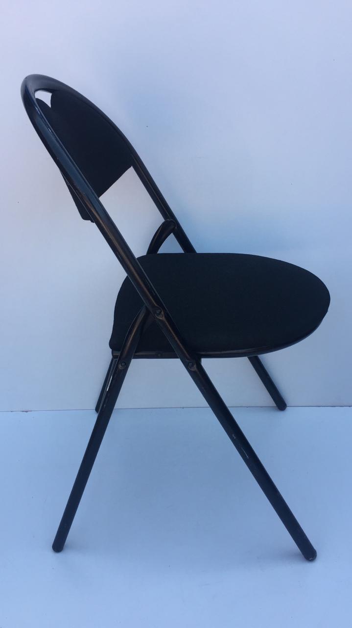 Chaise pliante tissus noir  Mobilier Bureau Pro