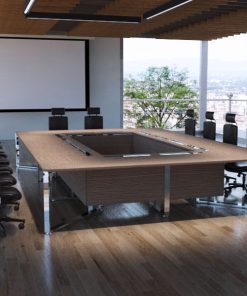 Table de Réunion Rectangulaire ASCO – Capacité 20 Personnes