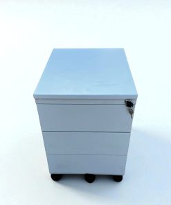 Caisson bas à roulette blanc Arfeo 3 tiroirs