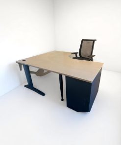 Bureau d'angle 160x200cm avec caisson 3 tiroirs