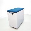 CAISSON AVEC COUSSIN D'ASSISE BLEU