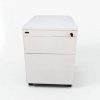 Caisson à roulette blanc Magencia 2 tiroirs avec clé