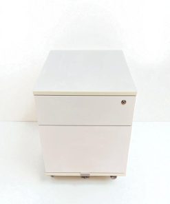 Caisson à roulette blanc en bois