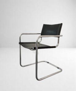 Chaise MG5 Marcel Breuer Matteo Grassi Italie cuir vintage 
