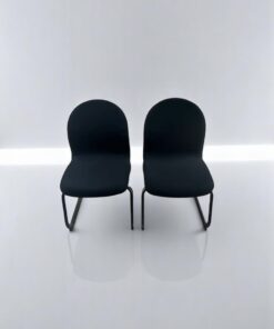 Lot chaise luge tissus noir promo