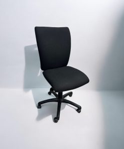 Chaise ergonomique Navaille sans accoudoir tissu noir
