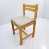 Chaise vintage en hêtre avec coussin