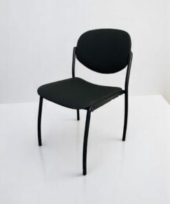 Chaise Visiteur Accueil 4 Pieds Noir