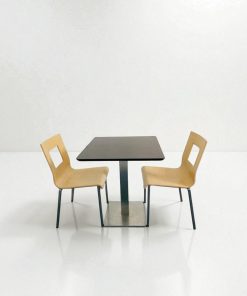 Table de restaurant piétement inox 70x70cm Pedrali