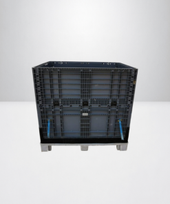 Palette en plastique caisse 118x78x115cm empilable et pliable 