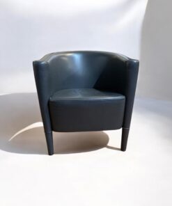 Fauteuil Rich Antonio Citterio édition Moroso 1989 en cuir Bleu