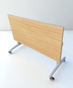 Table pliante Steelcase Flip Flop twin 140x70cm chêne