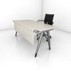 Bureau droit Steelcase blanc 160x80cm