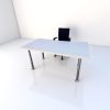 Bureau droit steelcase 154x80cm ajustable en hauteur