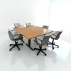 Table Réunion bois brut 200x160cm