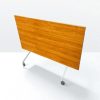 Table rabattable Kinnaprs piètement blanc 140x80cm