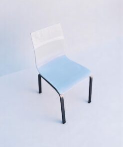 Chaise Design Domitalia visiteur blanc laqué