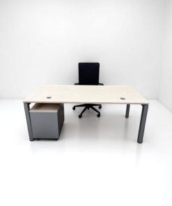 Bureaux droit steelcase avec passe câble 180x80cm