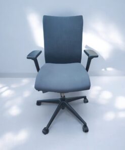 Chaise de bureau Navaille en résille assise bleu