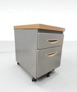 Caisson en bois avec 2 tiroirs - Top 30mm en Chêne