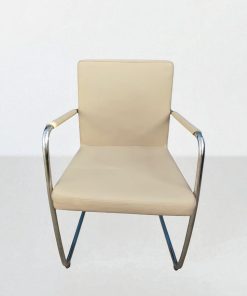 Chaise visiteur Bene de direction en cuir luge