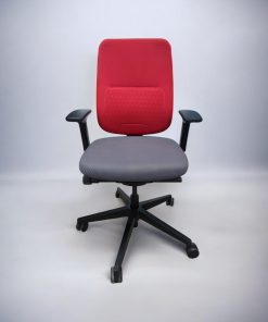 Chaise à roulette Steelcase reply Gris/rouge