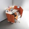Cloison Séparateur Amovible Bureau Acoustique Visuel PICO PLAY Hauteur 140 cm - Couleur Orange
