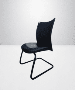 Chaise Navaille simili cuir luge noir